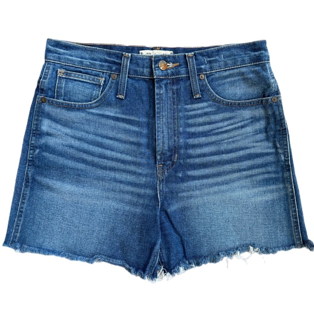 Madewell The Perfect Jean Short 27 High Rise Raw Hem 100% Cotton Denim